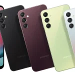 سری جدید گوشی‌های سامسونگ گلکسی آ۲۴ Galaxy A24 4G با نمایشگر سوپر امولد ۹۰ هرتزی و دوربین ۵۰ مگاپیکسلی، در رنگ‌بندی‌های مشکی، سیلور نقره‌ای، قرمز تیره، سبز لیمویی